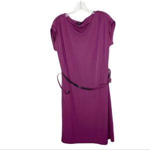 Talbots Purple Belted Career Shift Dress Size S